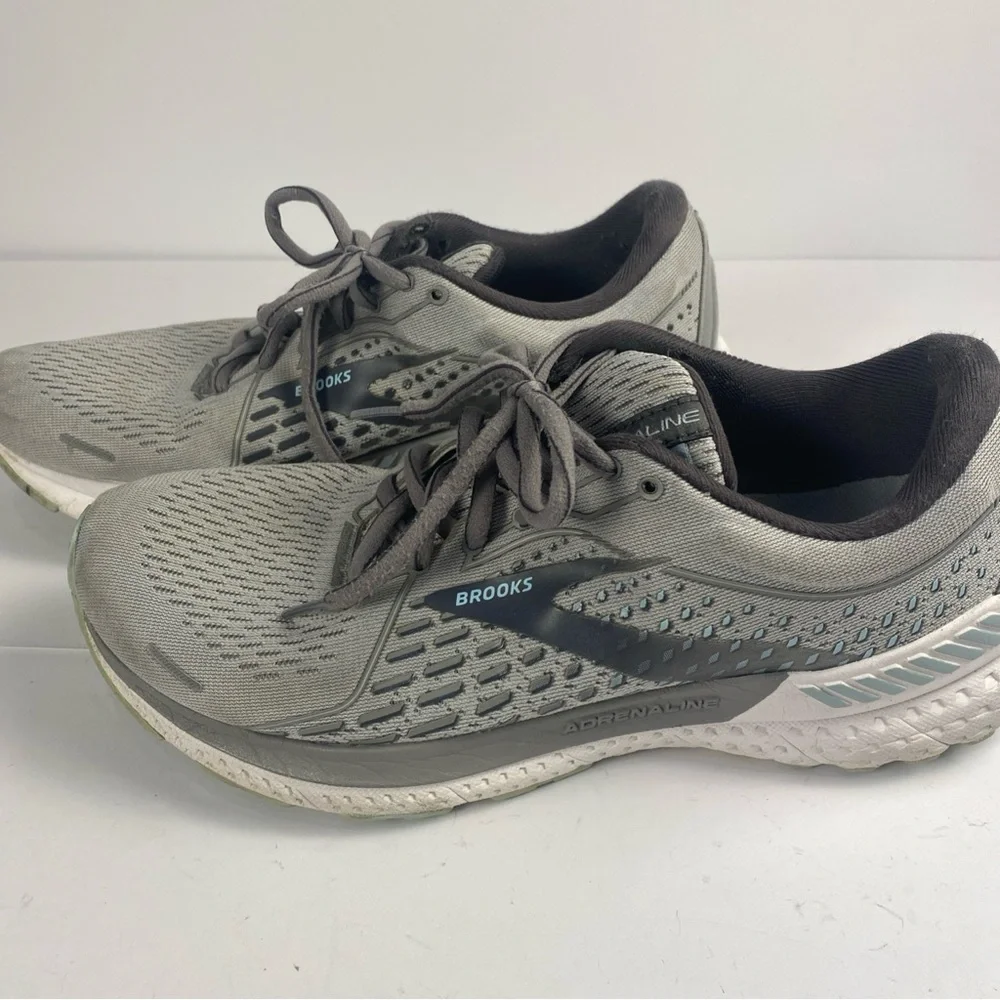 Brooks Adrenaline GTS 21 Running Shoes- Womens- Size 9.5 D- Gray Blue- Sneakers - Picture 3 of 7